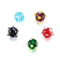 5pcs 10mm tortoise round handmade lampwork charms beads for jewelry making necklace bracelet diy accessories