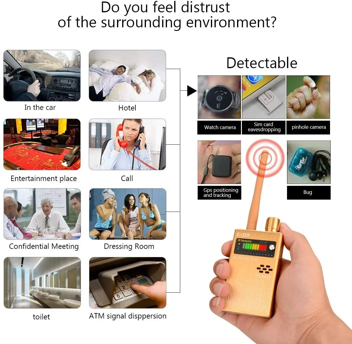 jayzod anti spy wireless rf signal detector upgrade bug gps signal detectors for hidden camera gsm listening device gps black free global shipping