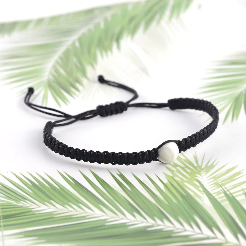 2 шт./компл. женский браслет Yin Yang с пожеланиями ручной работы из натурального