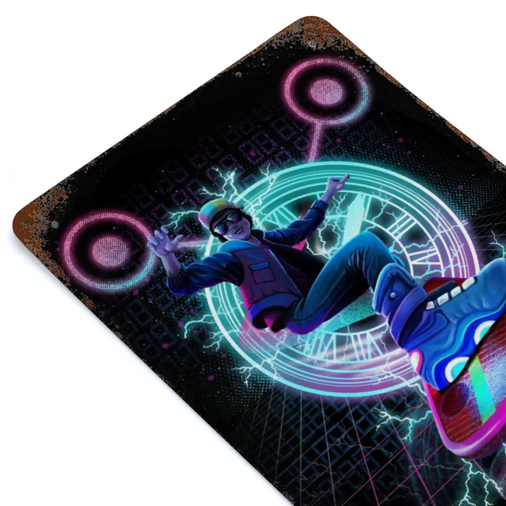 

Marty McFly Printed Vintage Metal Poster Home Pub Bar Garage Wall Decoration Tin Sign Plaque Decor