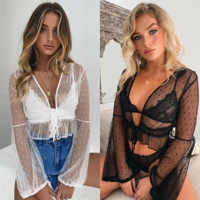 2019 модные новые женские рубашки сексуальные или Клубные дышащие в горошек