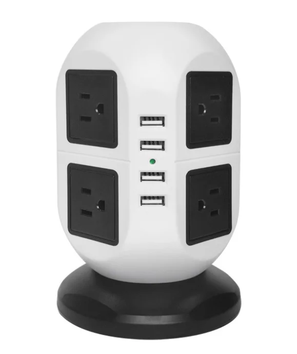 

Многофункциональная Вертикальная Розетка с 4 портами USB для зарядки, высокомощная розетка для дома и офиса