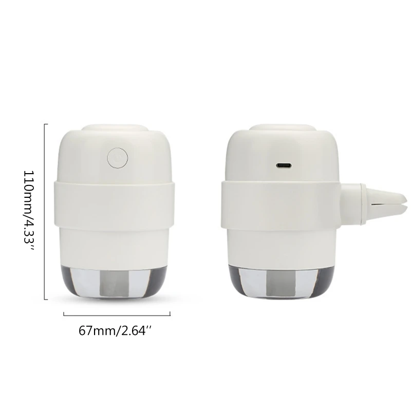 

120ml Car Mist Humidifier USB Desk Air Humidifier Night Light Function Two Spray Modes for Car Office Bedroom