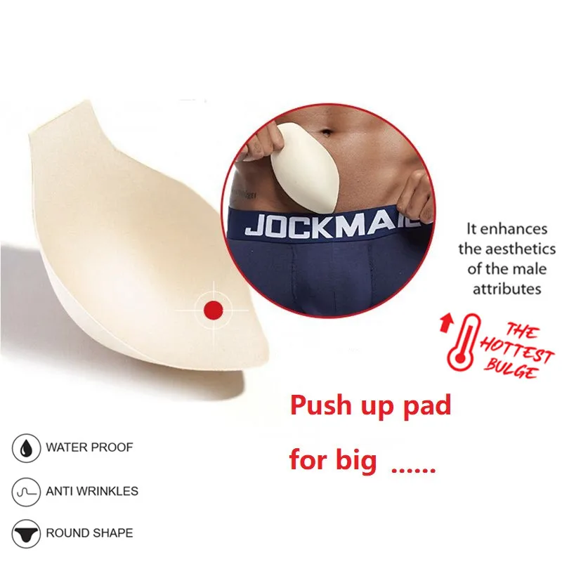 JOCKMAIL мягкое Мужское нижнее белье, боксеры, усиление выпуклости, пуш-ап чашечки, нижнее белье, мужские шорты, трусы для увеличения размера, мужские трусы - Цвет: Only PAD