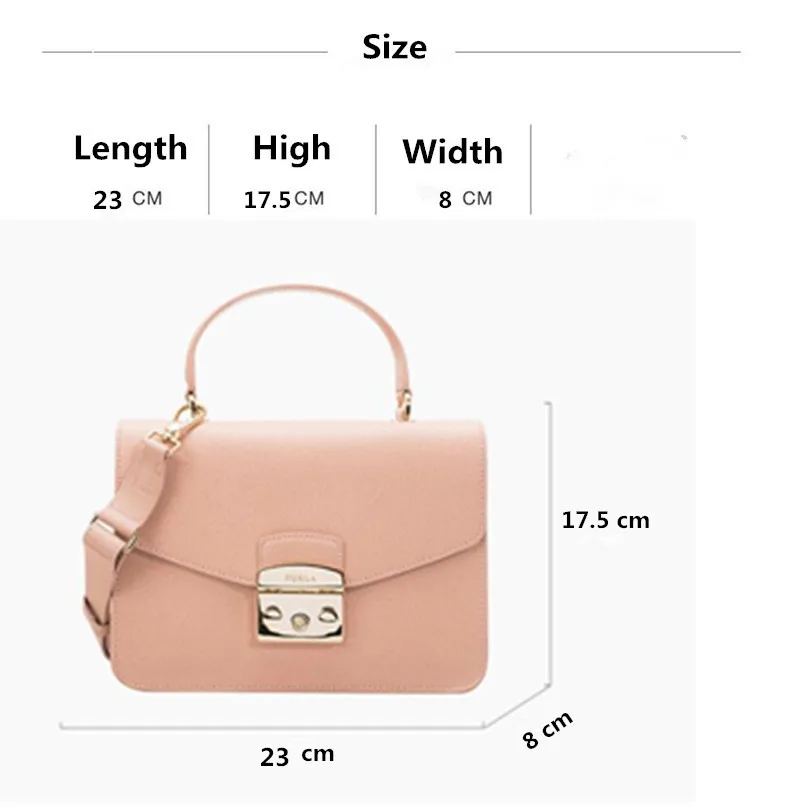 Оригинальные женские сумки FURLA, высокое качество, большие размеры, женские меховые кожаные сумки светло-серого цвета, Размер 23 см* 8 см* 17,5 см