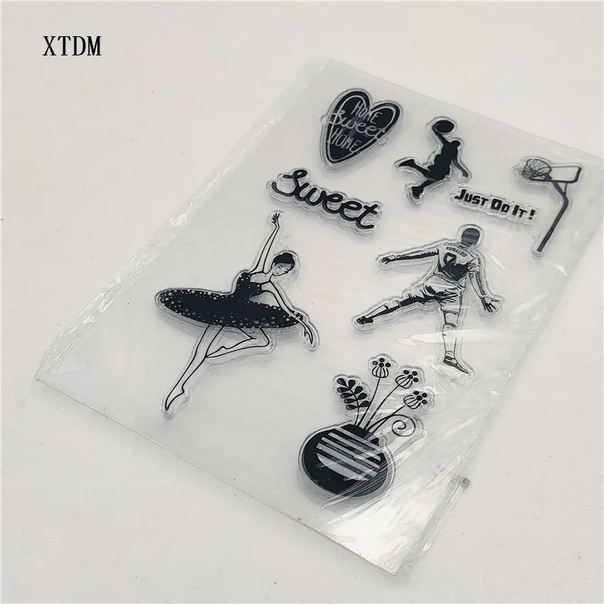 Хит продаж прозрачный штамп для баскетбола/силиконовый альбом скрапбукинга