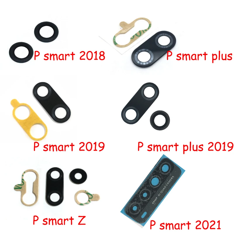 Стеклянная крышка объектива задней камеры 10 шт. для Huawei P Smart Z Plus 2018 2019 2020 2021 с Ahesive