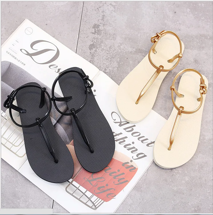 

2019 PVC Roman style women's cool drag-type lightweight shoes