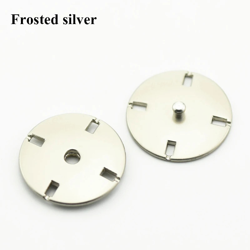 Frosted Silver 5 шт. 10-25 мм круглые металлические кнопки золотого цвета для одежды DIY пуговицы для одежды аксессуары для шитья одежды - Цвет: Frosted Silver