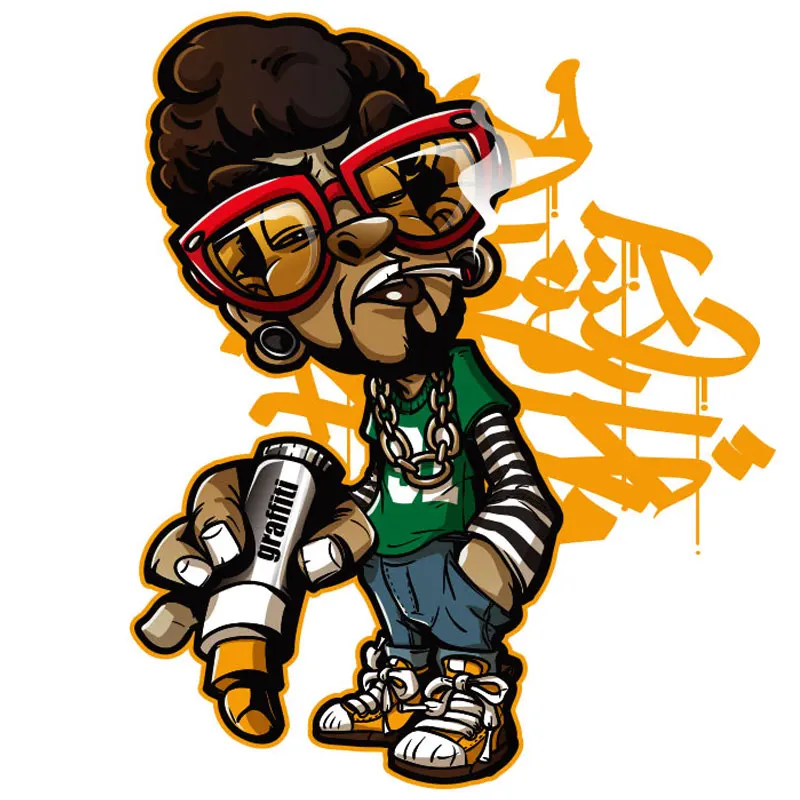 

Fashion Rock Boy Iron on Patches for Clothes Smoking Black Man Heat Transfer Stickers for T Shirt Appliques for Punk Clothing