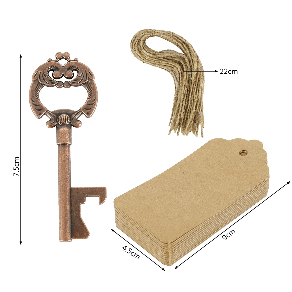 25 шт. металлический ключ пивная открывашка для бутылок вина брелок свадебные