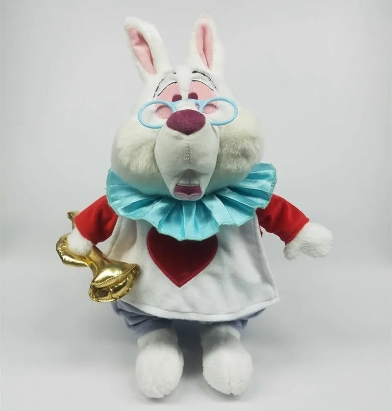 Disney Alice in Wonderland The White Rabbit Plush Toy Stuffed Dolls 35cm High Quality Birthday Gifts For Children