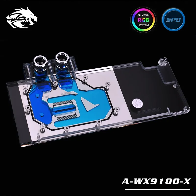 Bykski A-WX9100-X GPU Блок водяного охлаждения для AMD Radeon Pro WX 9100 16GB | Компьютеры и офис