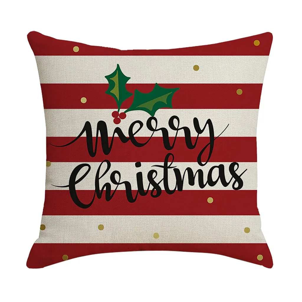Веселая Рождественская Подушка Чехлы Скандинавское Елочное украшение подушки
