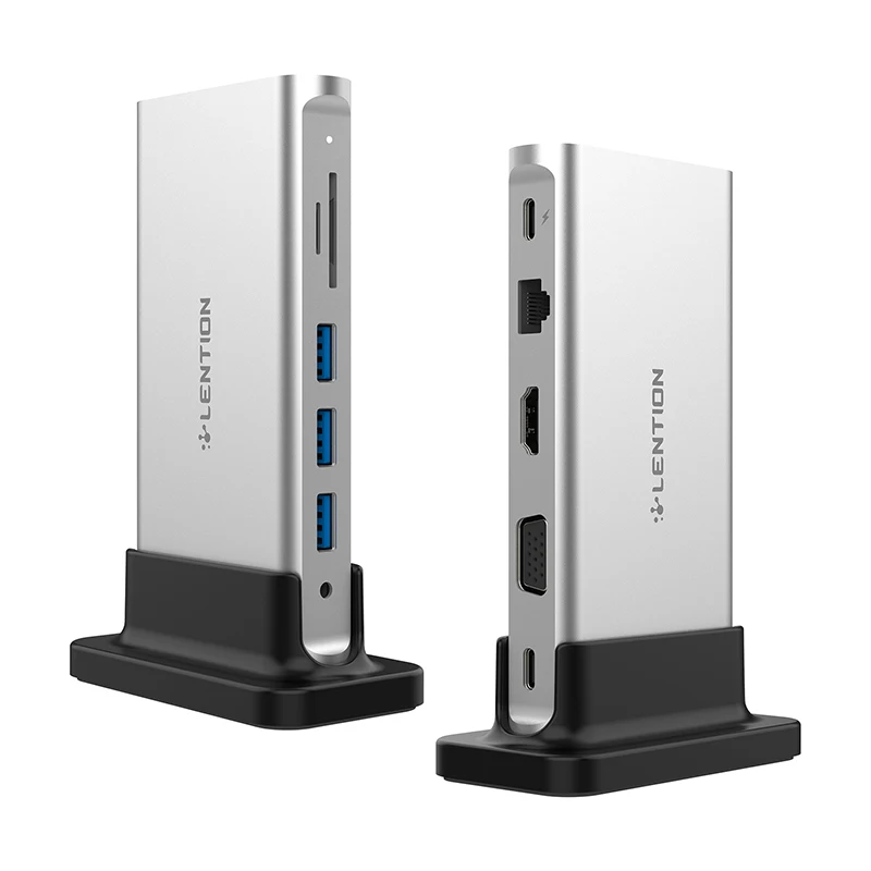 USB-C переносная док-станция с HDMI 1080P VGA Gigabit Ethernet кардридер Aux адаптер USB3.0 доставка