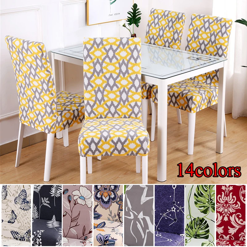 

Washable Stretch Geometry Seat Cover Dust-Proof Furniture Protector Home Textiles Printing Four Seasons Universal Chair Cover
