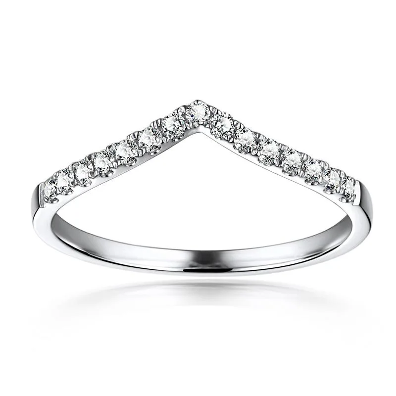 

Trendy18K настоящие однотонные золотые оригинальные бриллиантовые V-образные кольца с буквами для женщин подруги элегантные высококлассные оф...