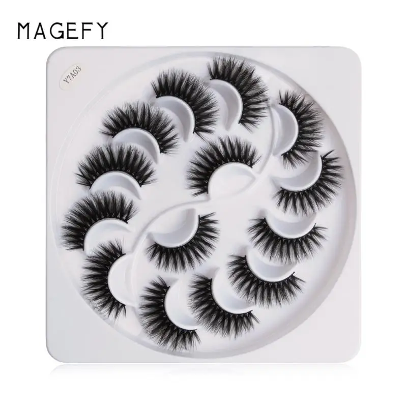 7 пар накладные ресницы MAGEFY с круглыми дисками 3D натуральные густые длинные