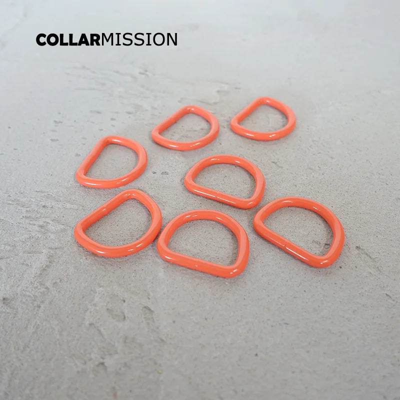 Металлическая красная оранжевая d образная Пряжка для собачьего ошейника 25 мм