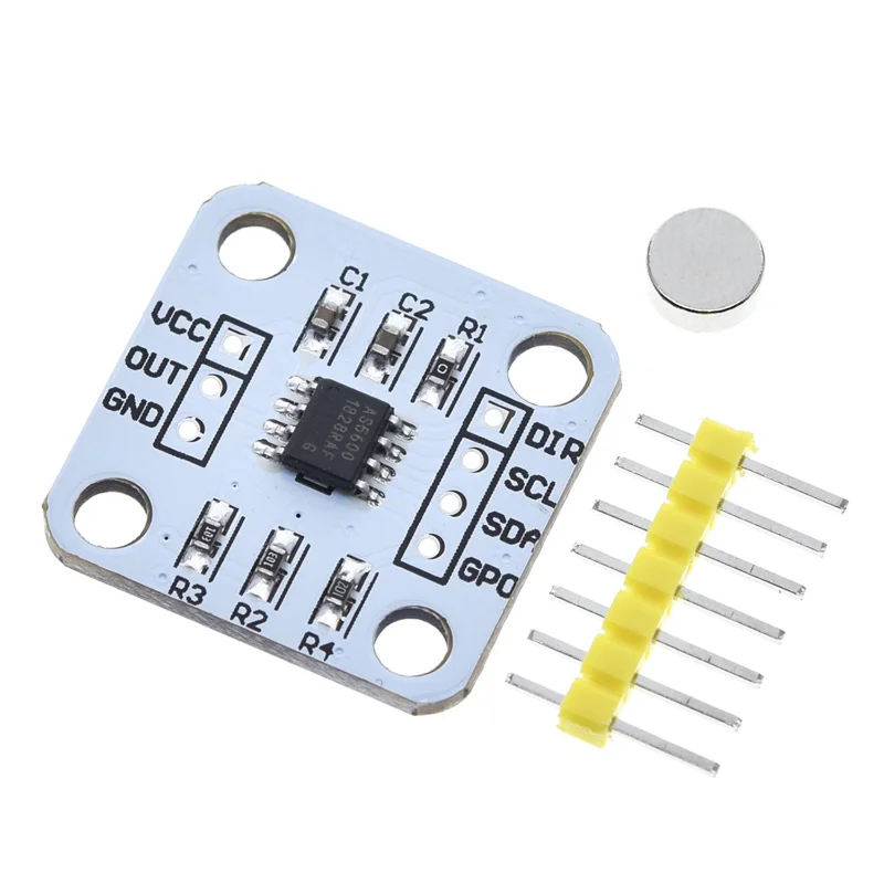 

AS5600 magnetic encoder magnetic induction angle measurement sensor module 12bit high precision