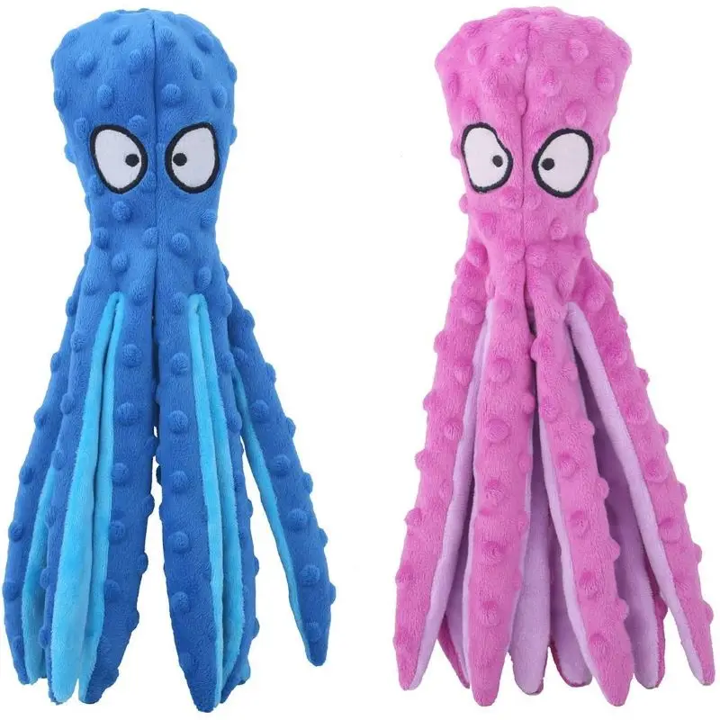 

Dog Squeaky Toys Octopus Durable Interactive Dog Chew Toys for Small To Medium Dogs Training and Reduce Boredom 2 Pack