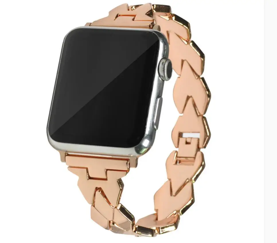 Модный стиль ремешок для наручных часов Apple Watch версии se 42 браслет из нержавеющей