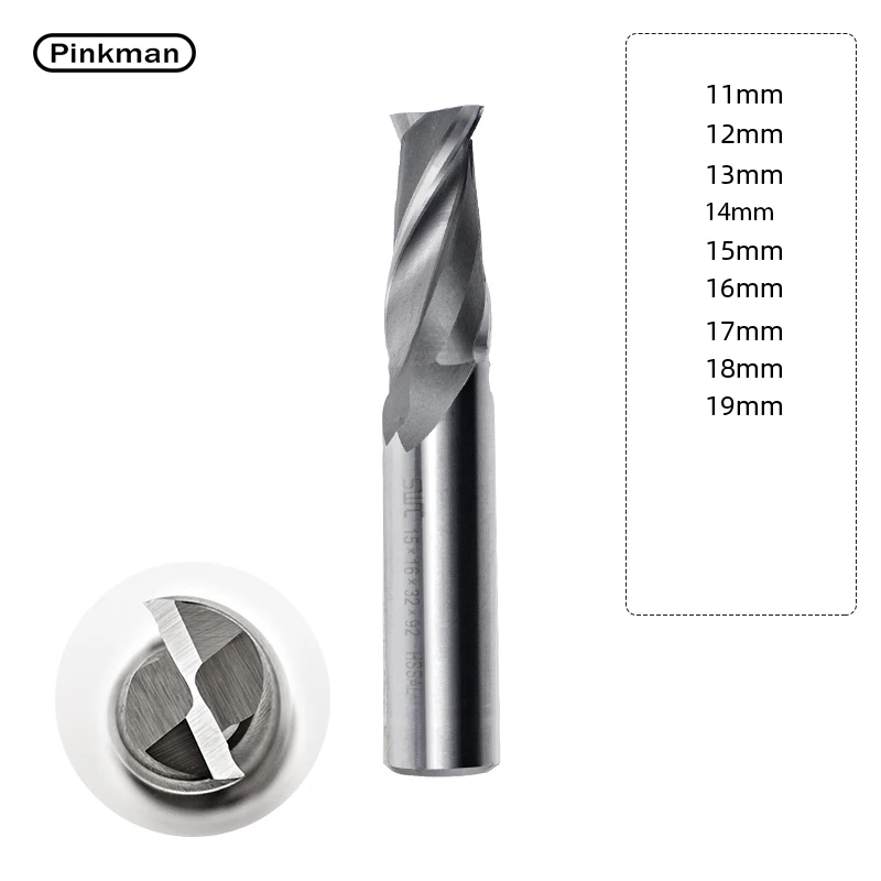 

Pinkman 1pc Two Flute 11-19mm Lengthen CNC Milling Cutter Router Bit For Metal Milling Cutters Router Drill Bits For Metal Tool