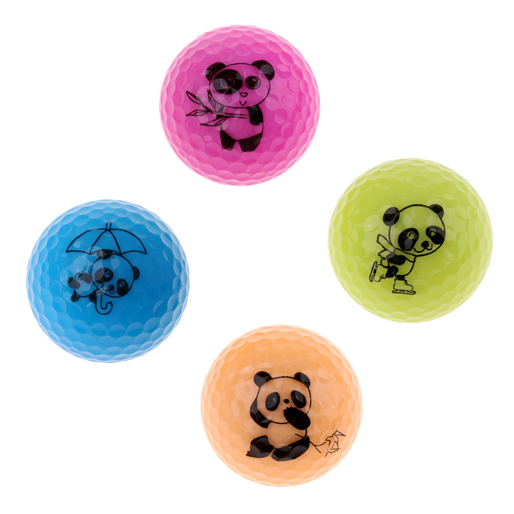 

Lightweight Golf Driving Range Practice Ball Professional Double Layer Golf Ball Cute Panda Elastic Golf Ball Golf Training Aids