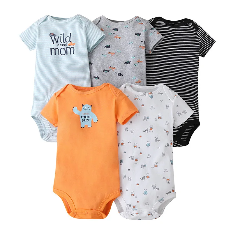 

Malapina 2021 cartoon baby fashion five-piece summer short-sleeved romper suit romper