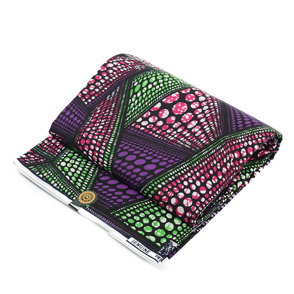 100% хлопчатобумажная африканская ткань из натурального воска для платья