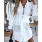 Женская блузка с буквенным принтом, с длинным рукавом и V-образным вырезом