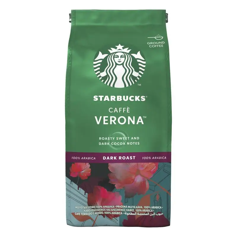 STARBUCKS Сaffe Verona кофе молотый тёмная обжарка 200 г | Продукты