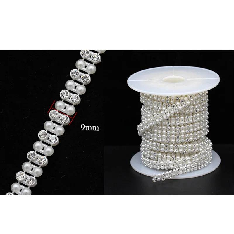 Бусины из АБС-пластика с имитацией жемчуга цепочка бусин для свадебной куклы
