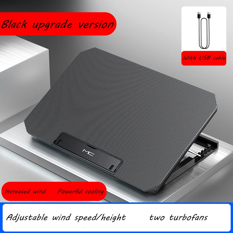 

Gaming Laptop Cooler Silent Fan Metal Notebook Cooling Pads Portable Adjustable Notebook Stand For 12-16 Inch Computer