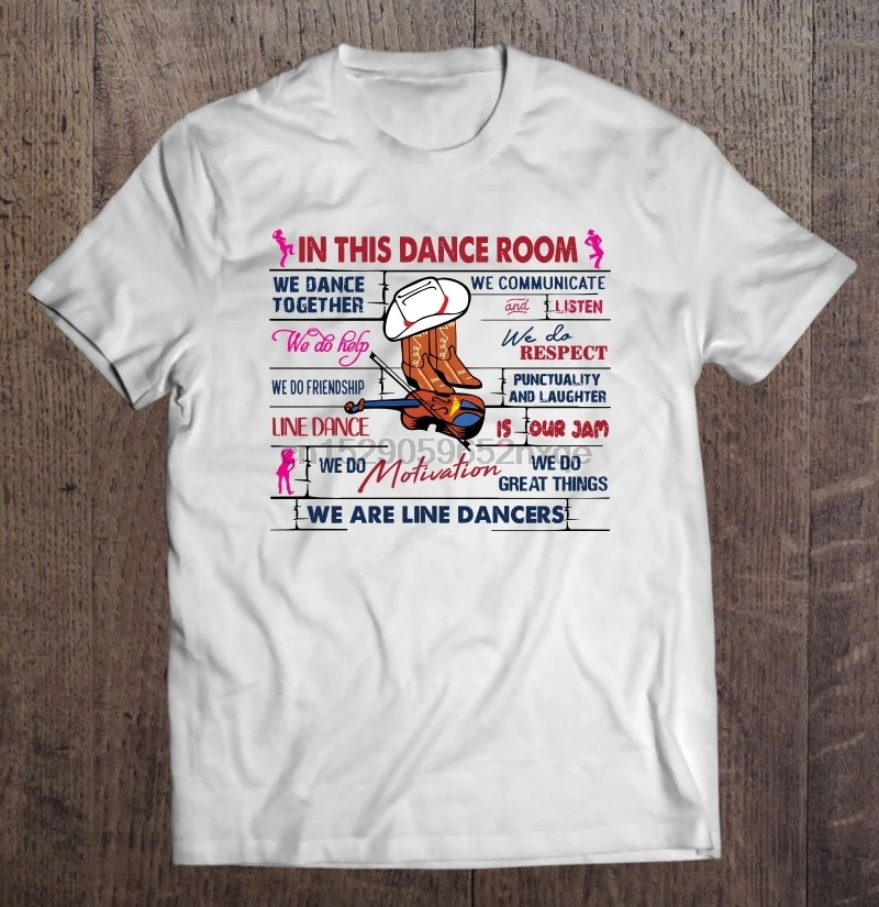 Мужская смешная Футболка модная футболка в этой танцевальная комната мы линейка