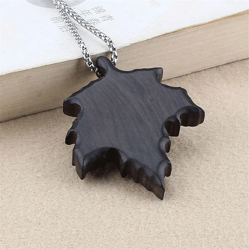 Женская Длинная цепочка в этническом стиле винтажное ожерелье из черного дерева