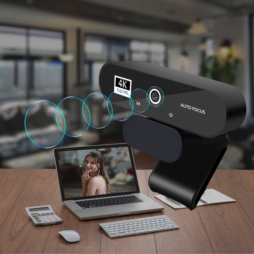 

4K 2K 1080P Full HD Webcam USB3.0 Auto Focus Web Camera PC Computer WebCamera for Live Broadcast Video Calling Conference Work