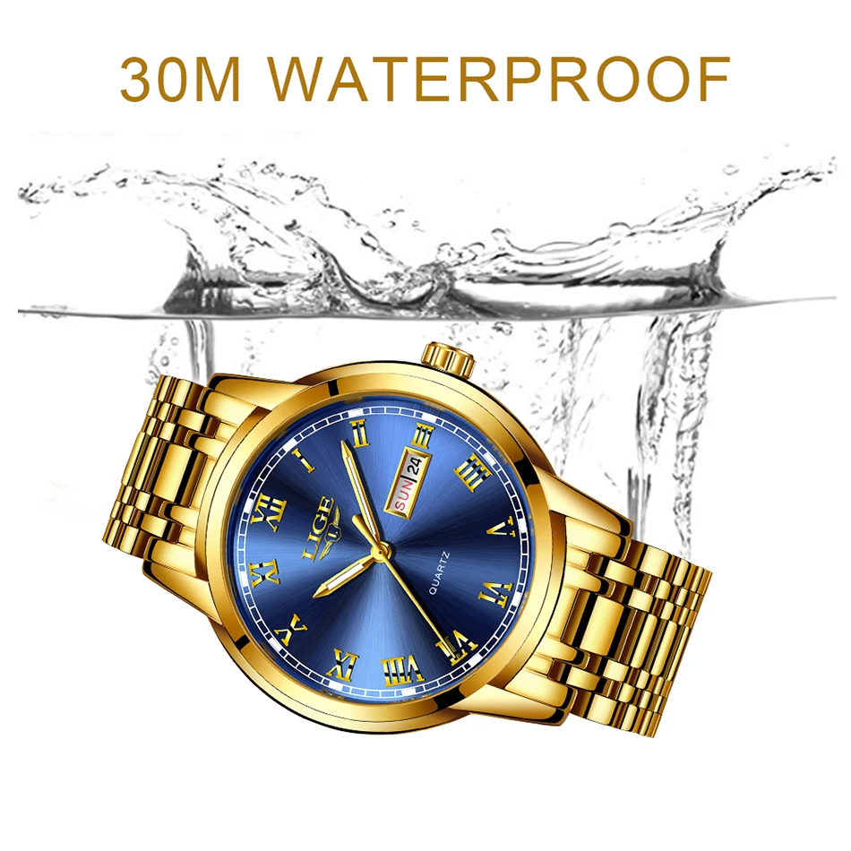 2020 новые мужские часы Модные Бизнес золотые для мужчин Топ бренд Роскошные