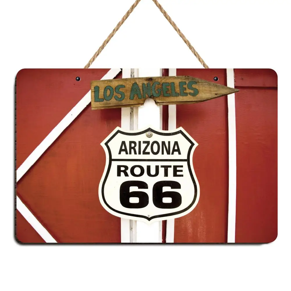 Горячая Route 66 номерная пластина бар Настенная Наклейка с деревьями знак