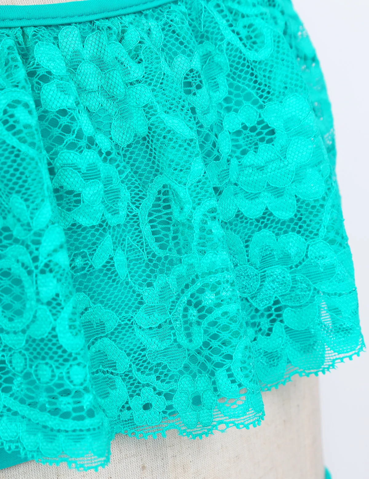 Детский танкини для девочек танцевальный наряд Кружевной укороченный топ на