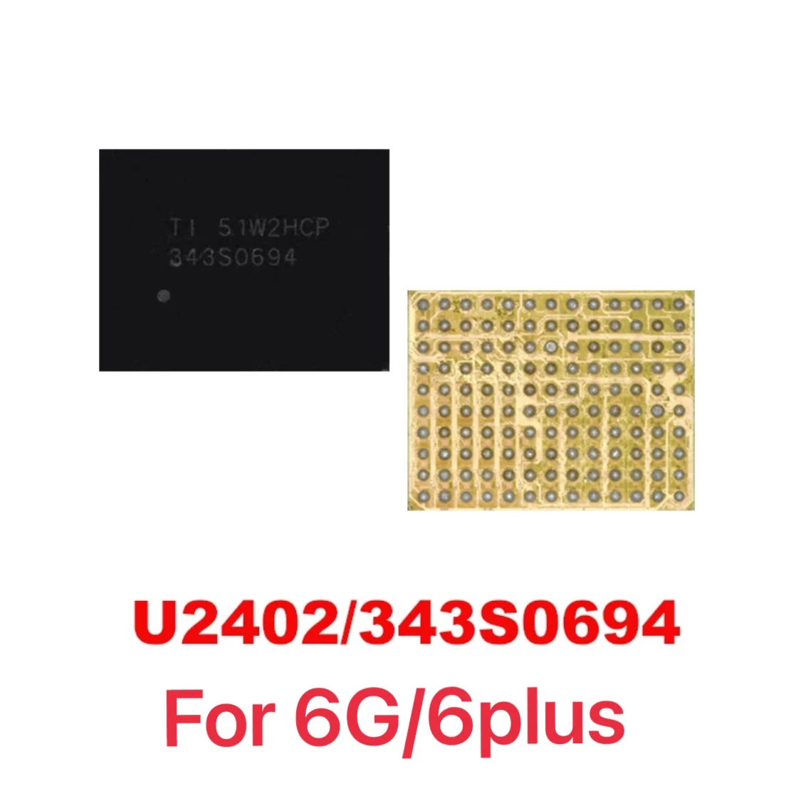 

50 шт., контроллер экрана U2402 0694 Ic Reball для iPhone 6 и 6Plus 6G, Черный сенсорный чип Meson Ic 343S0694