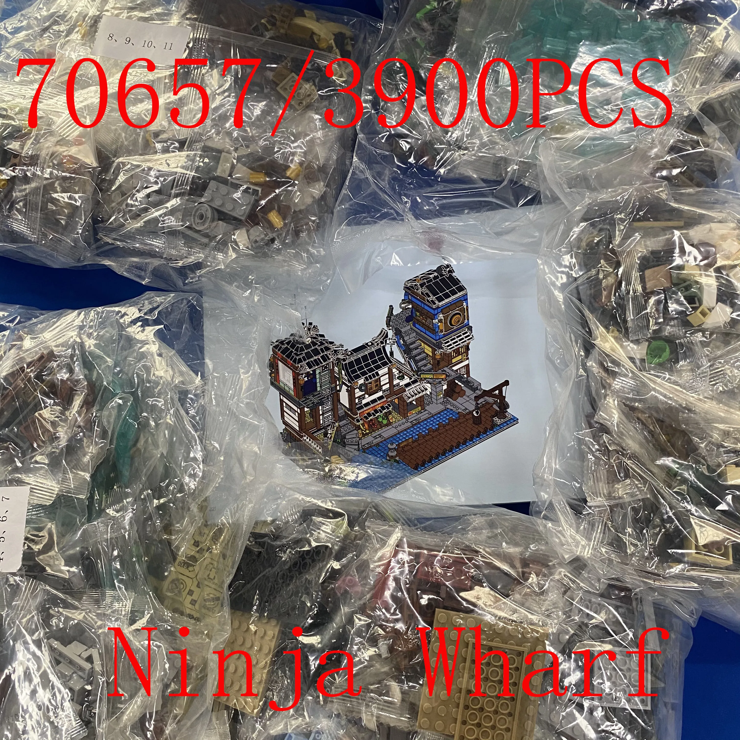 

Big Film Series City Dock Model Compatible 70657 3900PCS Building Blocks Bricks Children Education Assembly Toy Gifts