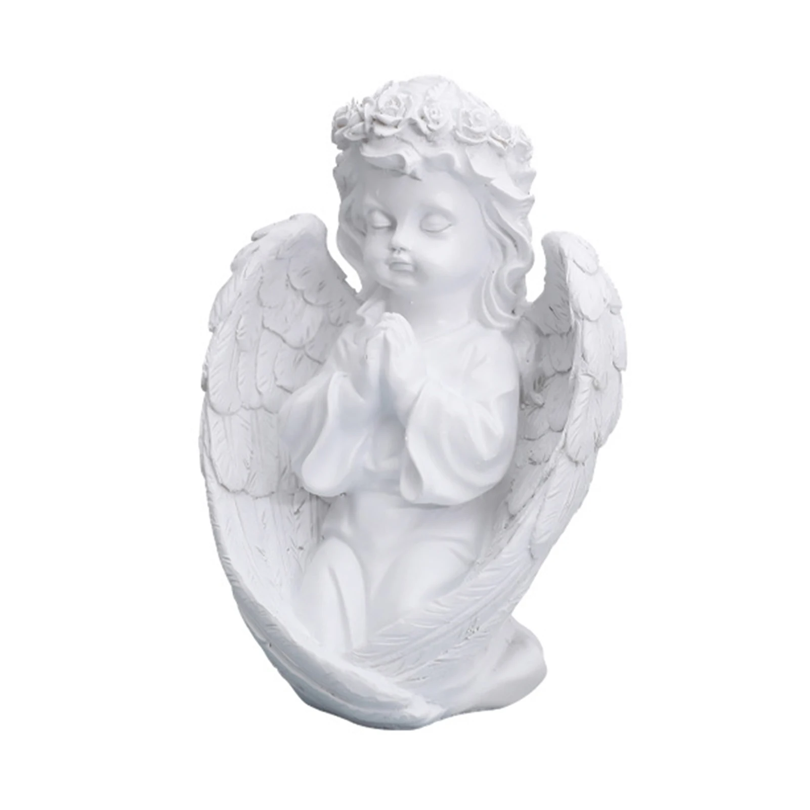 

Blessing Prayer Angel Statue With Wings Resin Elf Decoration