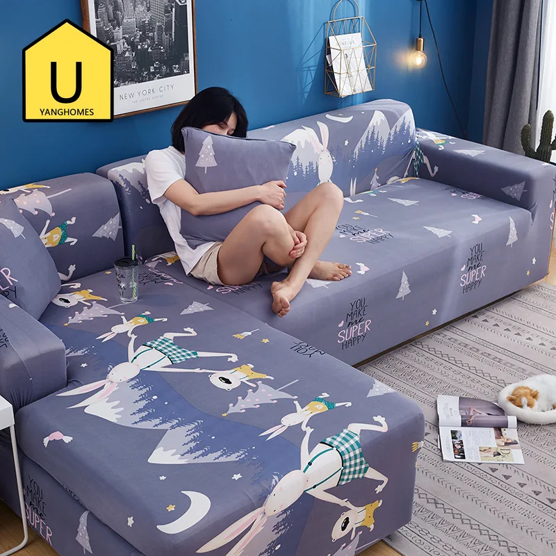 

Stretch Sofa Cover Elastic Sofa Slipcovers for Living room Sectional Corner Printed Couches Covers Armchair Furniture Protector