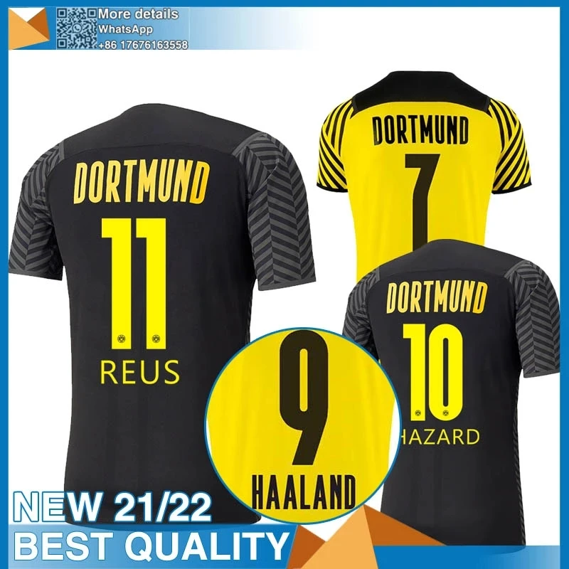 

Hot Sale 2022 dortmundES soccer jersey Borussia 21 22 Men football Shirt HAALAND REUS NEONGELB BELLINGHAM HUMMELS BRANDT Shirt