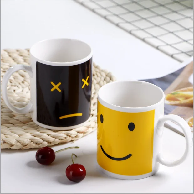 Новое поступление Волшебная Чаша Хамелеон со смайликом и датчиком температуры