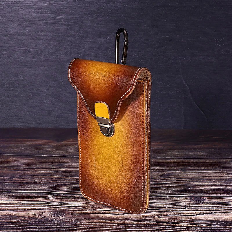 Женская сумка на пояс с крючком кожаный чехол для телефона карманом клатч из