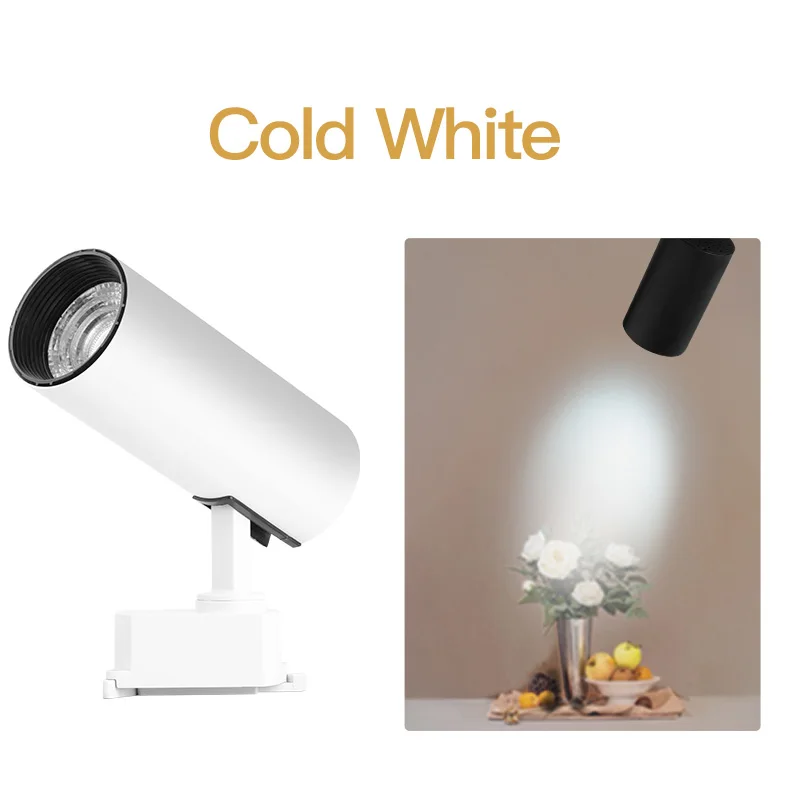 Cold White Регулируемый 12 Вт, 30 Вт, 40W 220V 20W светодиодный трек светильник COB лампа прожектор led light Rail светильник s потолочный Точечный светильник s Кухня магазин светильник ing - Испускаемый цвет: Cold White