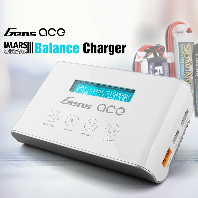 Зарядное устройство GENS ACE IMARS III для аккумуляторов NiMH NiCd LiPo LiFe и Pb 2 6S 100 240V Smart