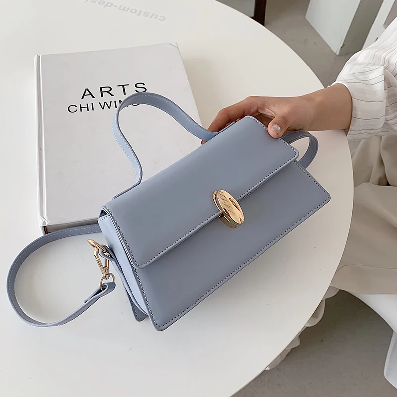 Macio à Prova Couro do Plutônio Bolsa de Ombro para as Mulheres Alta Qualidade Dwaterproof Água Designer Cor Sólida Nova Moda Crossbody Bolsa Casual 2021